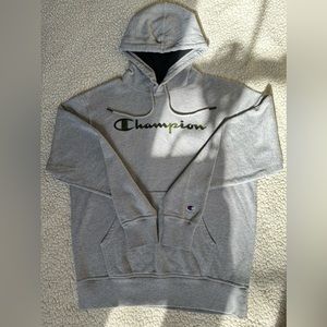 Champion Hoodie with a Camo Decal, perfect condition without any stains or rips